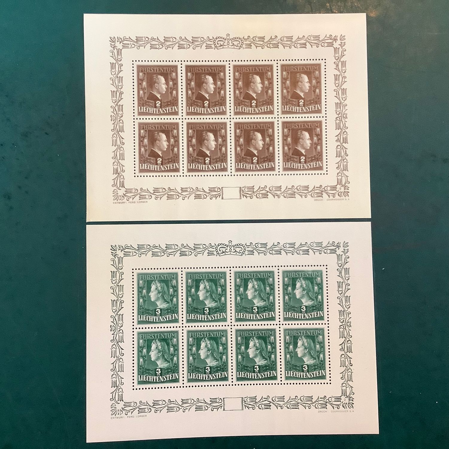 1944 : Royal couple in small sheets - Michel KB 238/239 - MNH - Value : 300