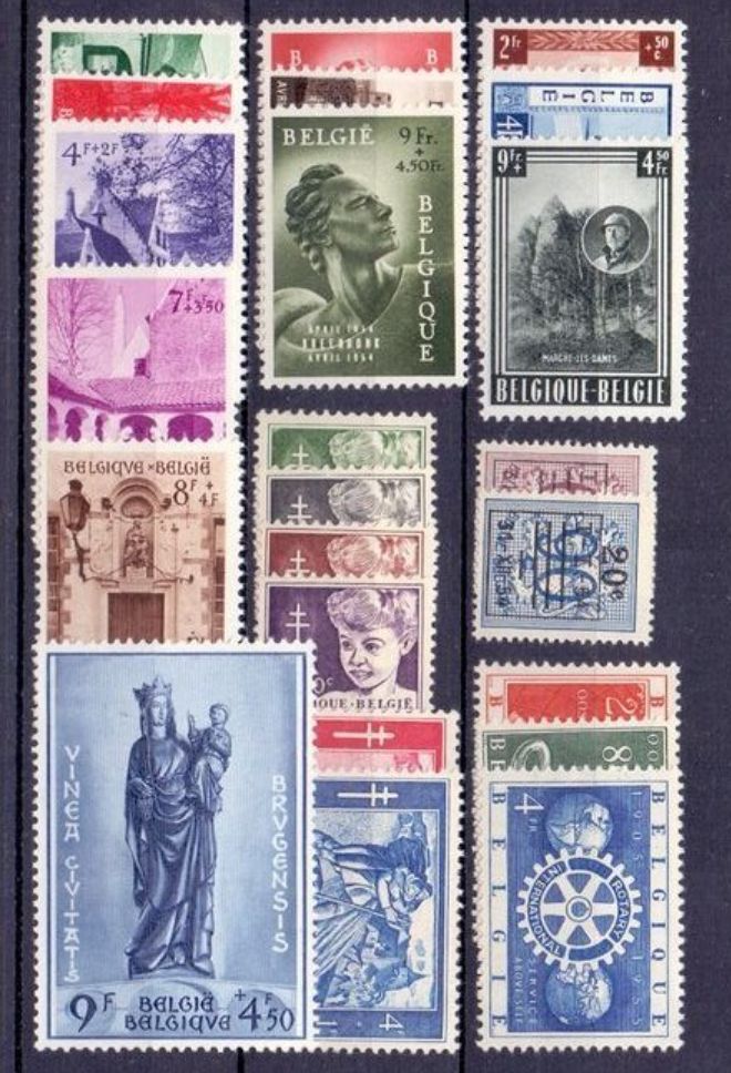 1954 Complete year - MNH - OBP/COB 938/960