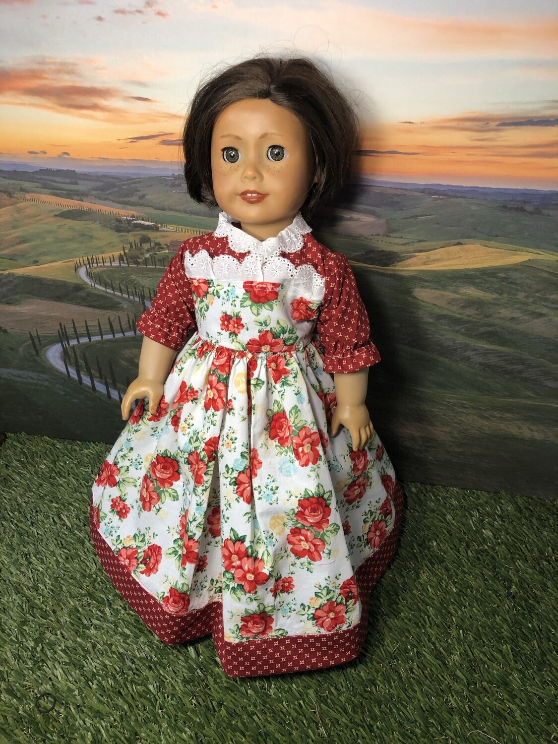 Historically inspired Rose and Red dress.