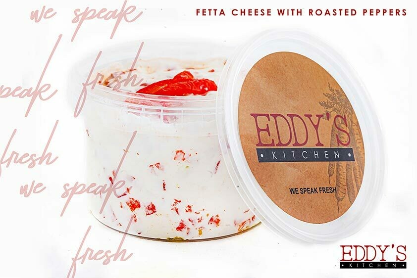 Feta Cheese with Roasted Pepper Dip (500g) جبنه بيضاء بالفلفل المشوي Feta Cheese with Roasted Pepper Dip (500g) جبنه بيضاء بالفلفل المشوي
