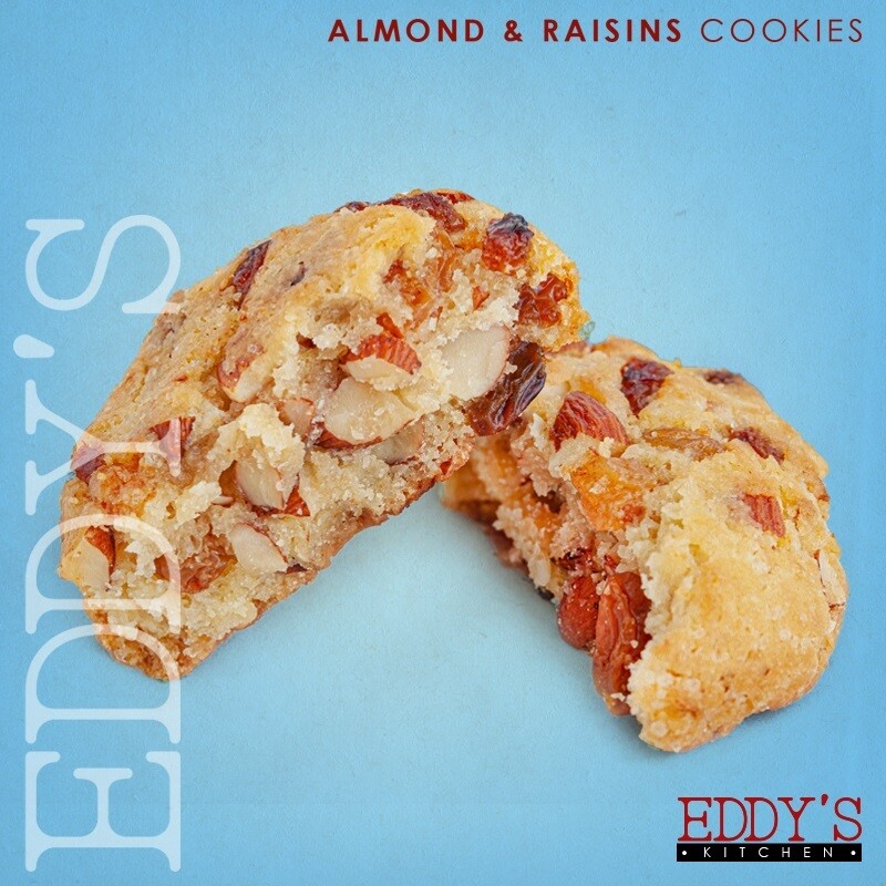 Almond Raisin Cookies (2) كوكيز باللوز والزبيب Almond Raisin Cookies (2) كوكيز باللوز والزبيب