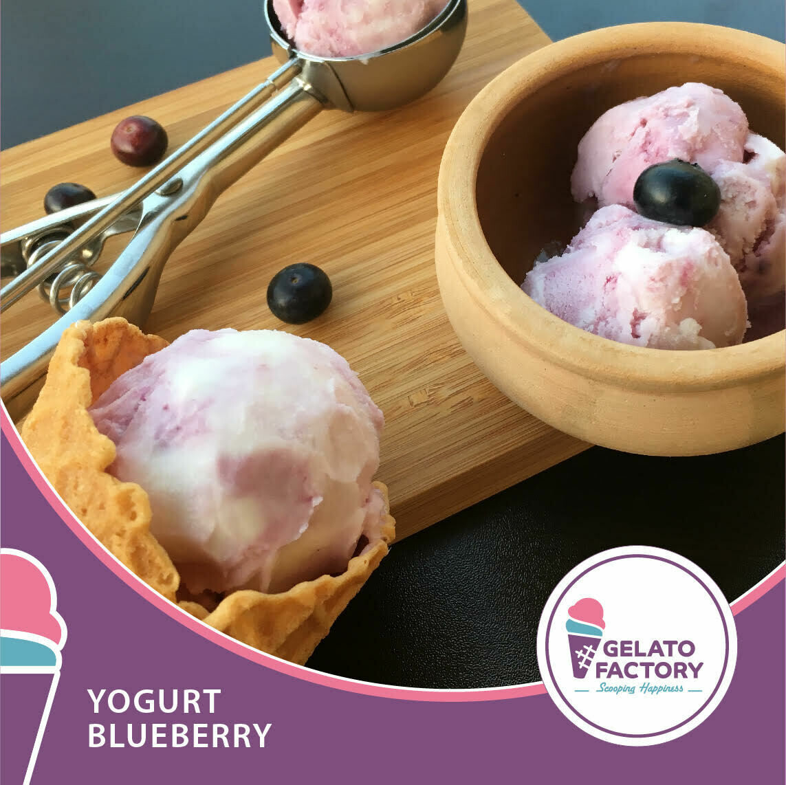 Blueberry Yogurt Gelato (700g) جيلاتو زبادي بالتوت Blueberry Yogurt Gelato (700g) جيلاتو زبادي بالتوت