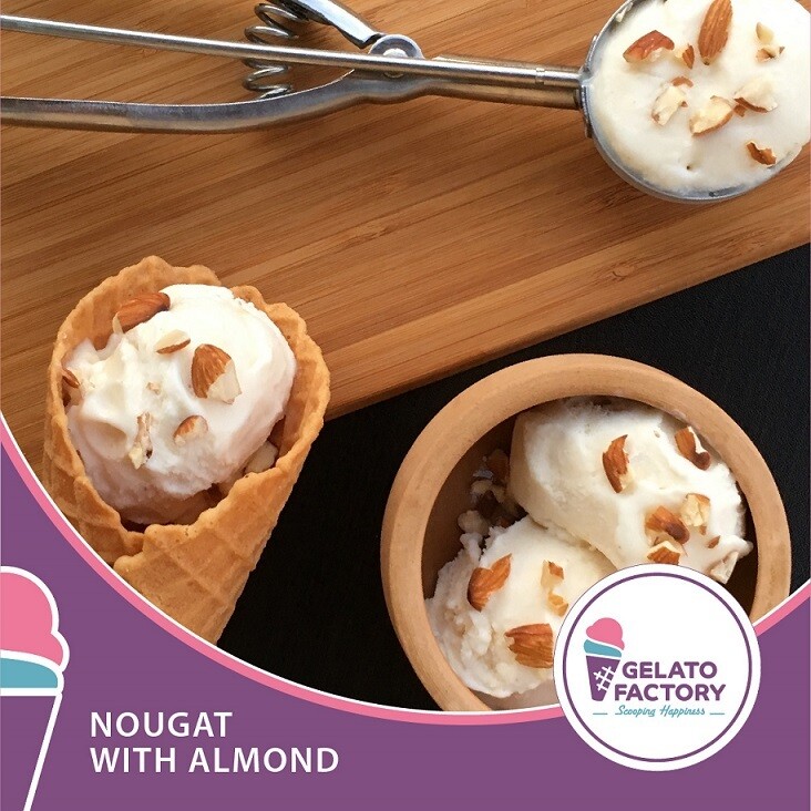 Nougat Gelato with Almonds (700g) جيلاتو نوجا باللوز Nougat Gelato with Almonds (700g) جيلاتو نوجا باللوز