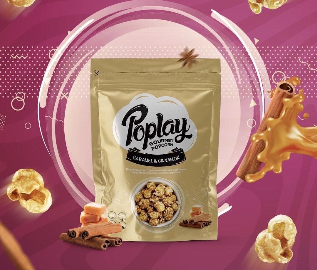 Cinnamon & Caramel Popcorn (100g) فشار بالقرفة والكراميل Cinnamon & Caramel Popcorn (100g) فشار بالقرفة والكراميل