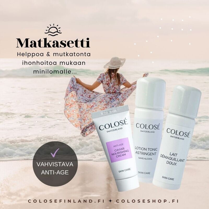 Luksus matkasetti mukaan matkalle.