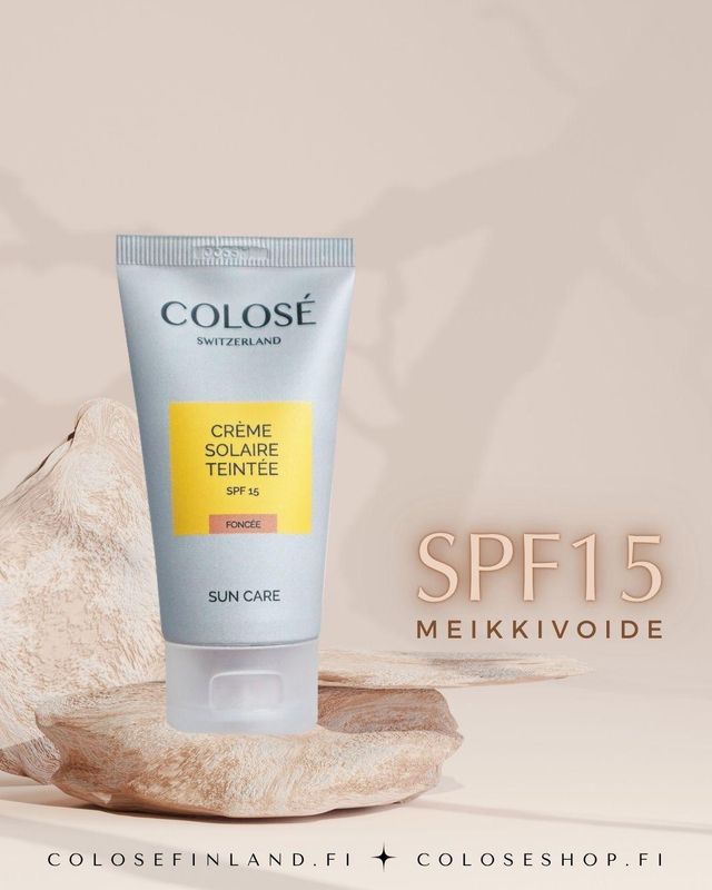 Meikkivoide Solair teintee spf15, mukautuu ihosi pigmentteihin ja antaa kauniin, luonnollisen lopputuloksen. Sävy fonsee.