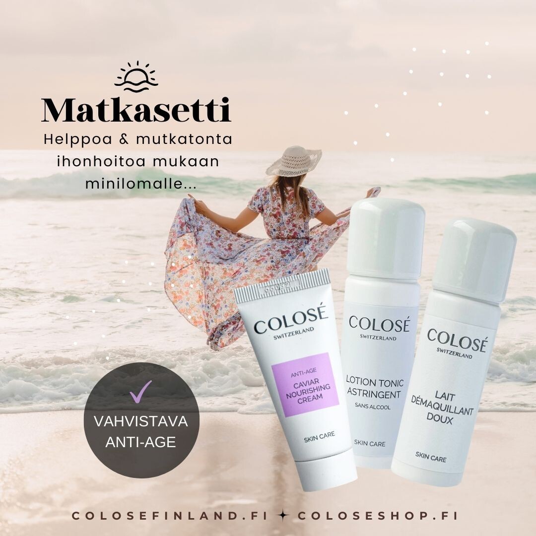 Luksus matkasetti mukaan matkalle.