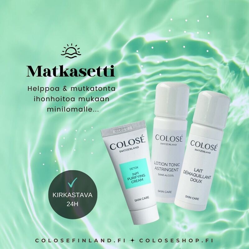 Riitoisa matkasetti kirkastaa ja kosteuttaa.