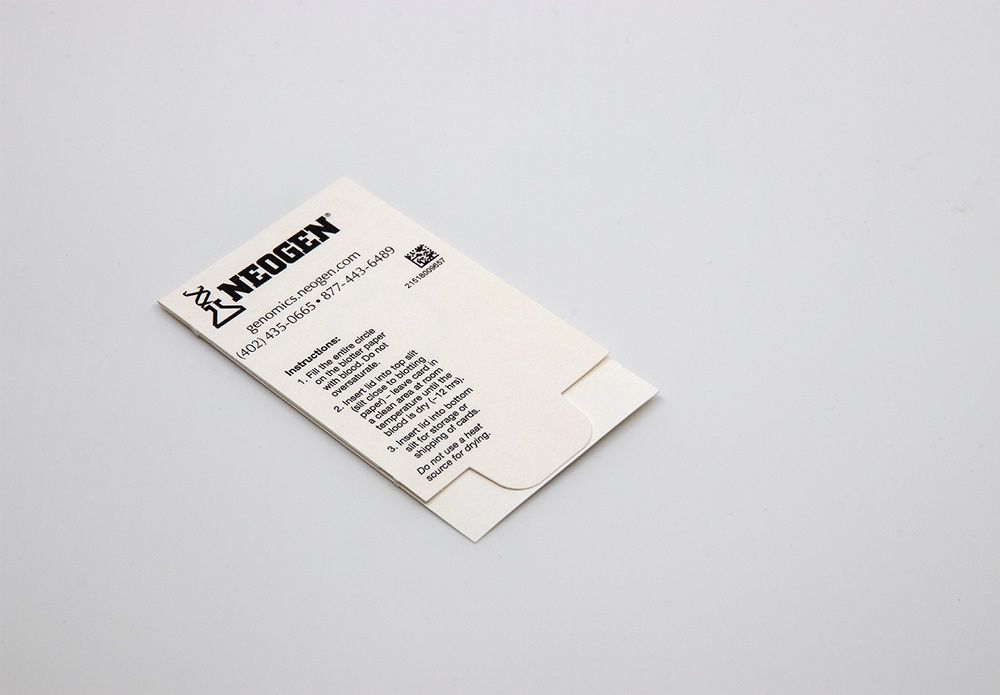 Neogen Blood Sample Cards