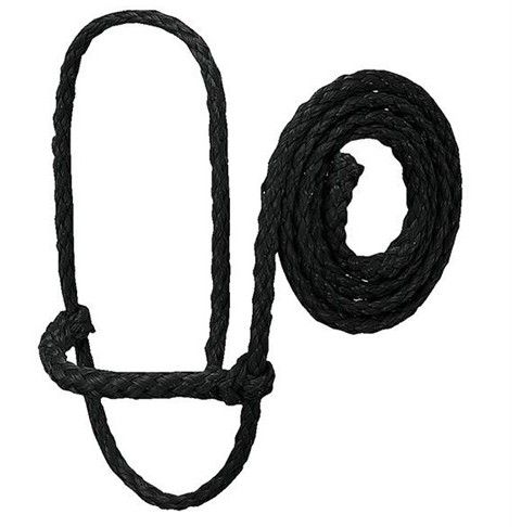 Weaver Poly Rope Halter, Colour: Black