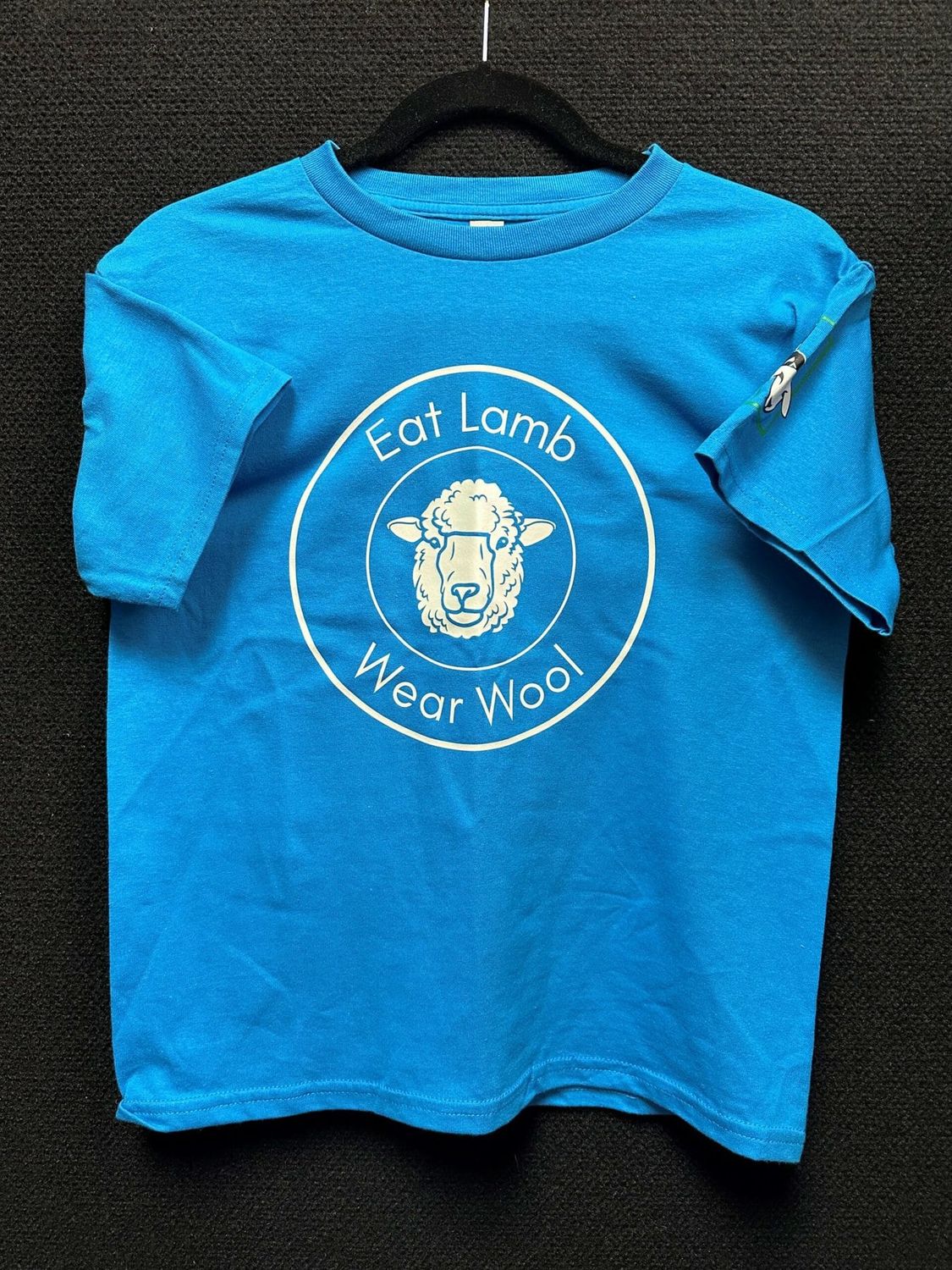 Eat Lamb Wear Wool T-Shirt - Youth, Colour: Blue, Size: X-Small