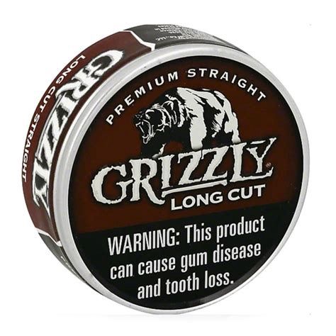 Grizzly Tobacco Dip - Can / Straight / Long Cut [ROLL]