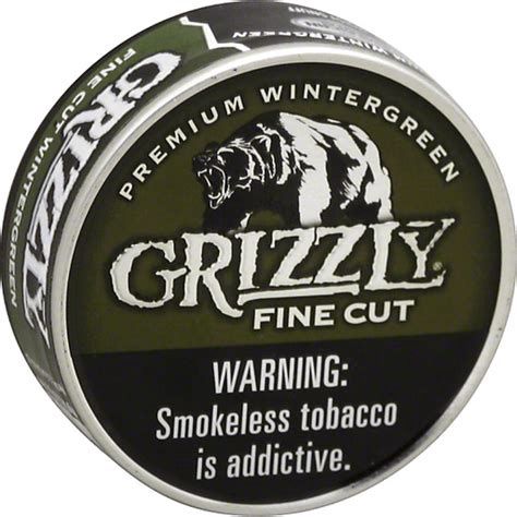 Grizzly Tobacco Dip - Can / Wintergreen / Fine Cut [ROLL]