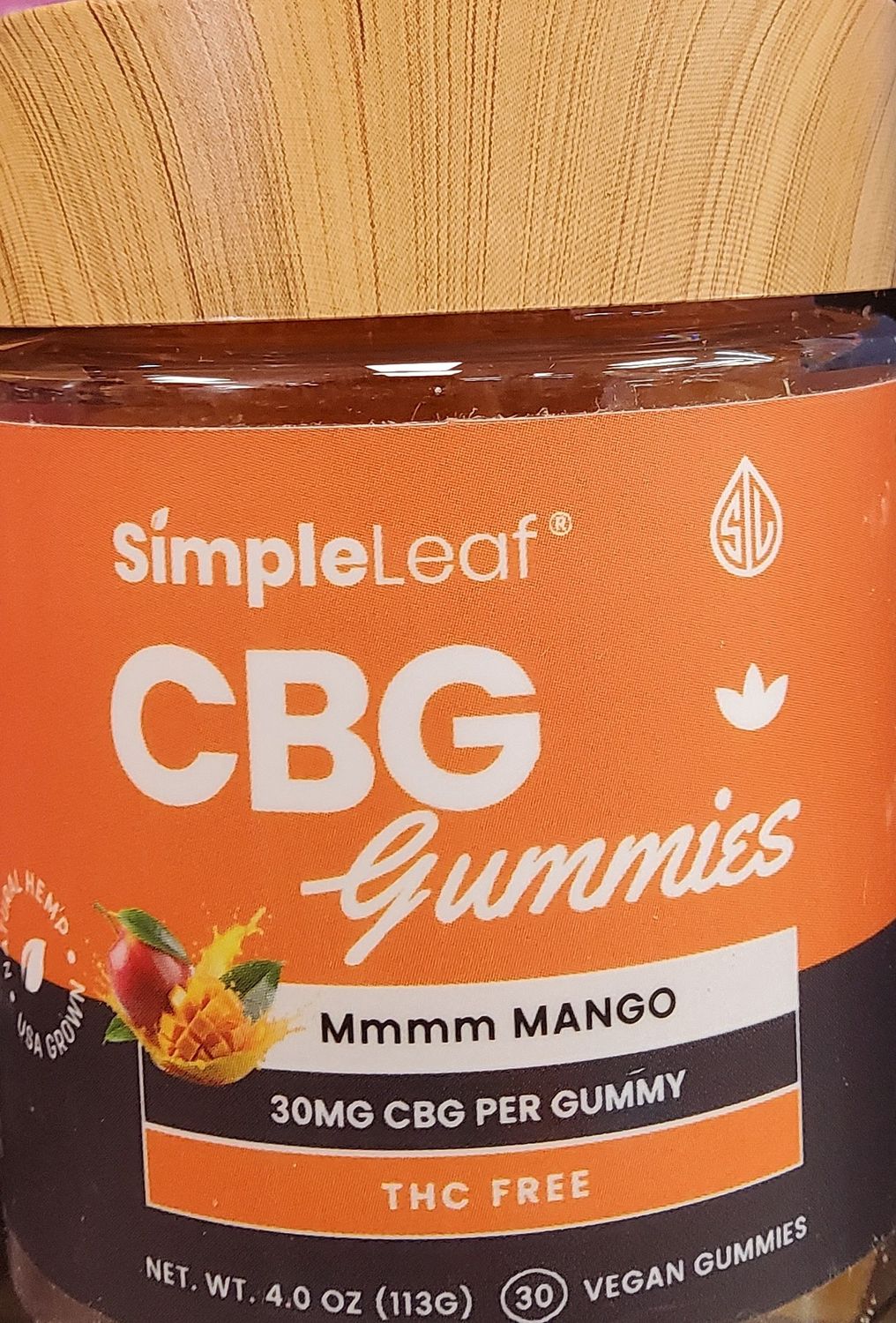 Simple leaf CBG gummies 30mg/30ct