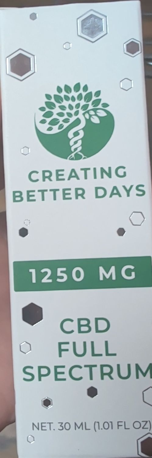 Creating Better Days CBD Full Spectrum 1250mg