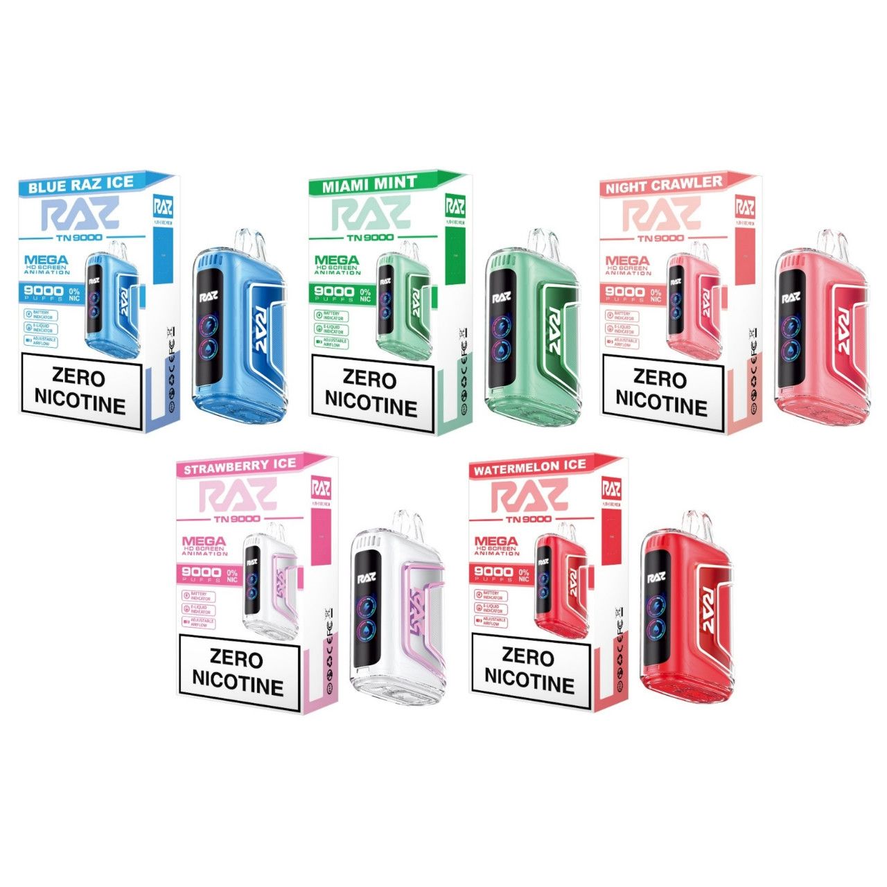 Raz TN9000 ZERO Nicotine 0%