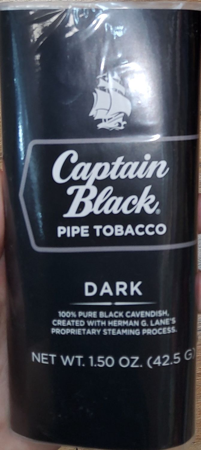 Captain black pipe tobacco dark. 1.50 oz.