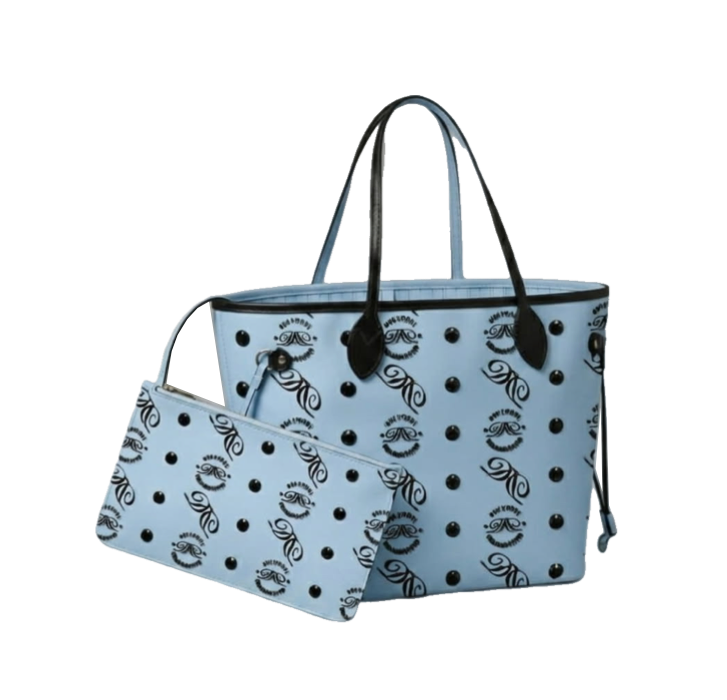 D.D. Monogram Print - Blue