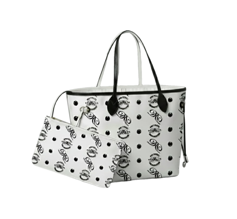 D.D. Monogram Print - White