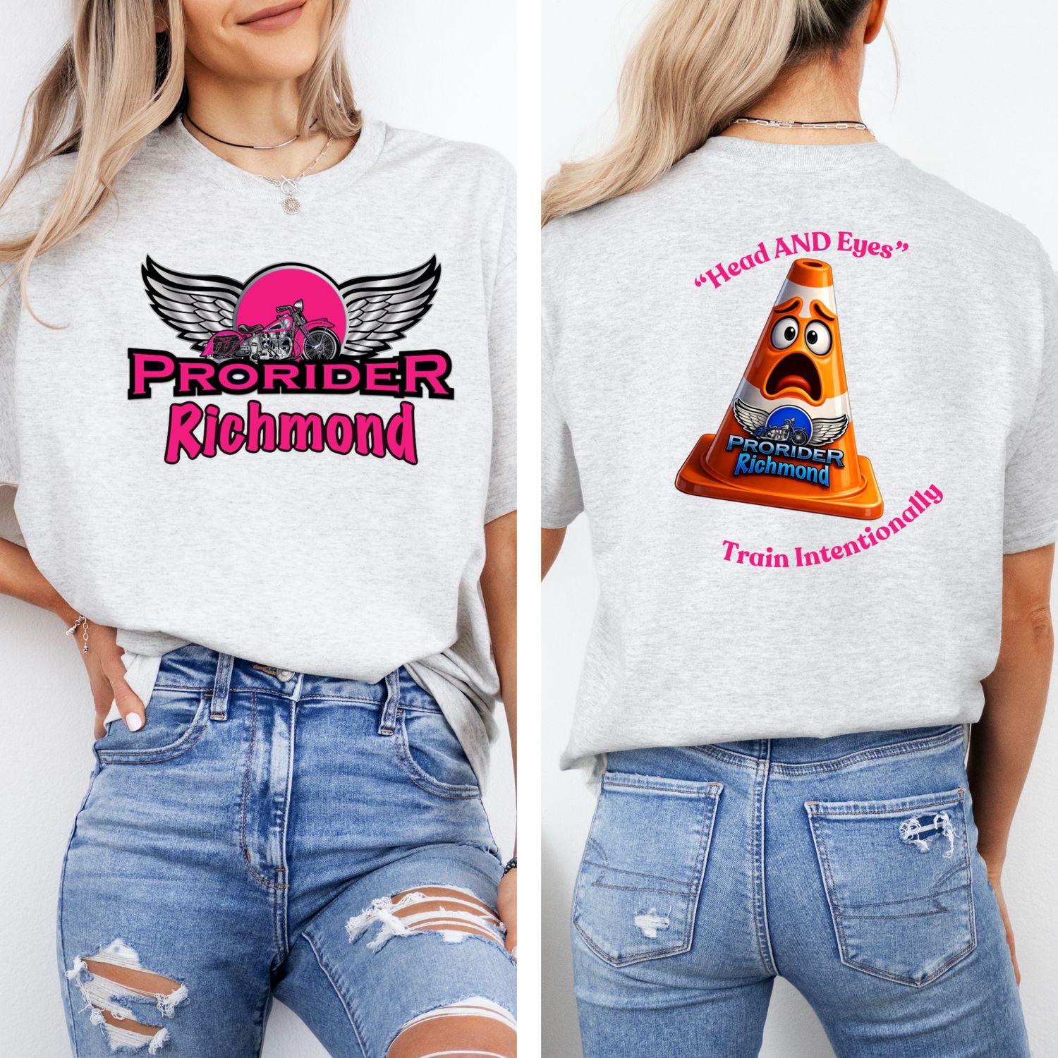 Women's Short Sleeve T-Shirt (Pink Logo)