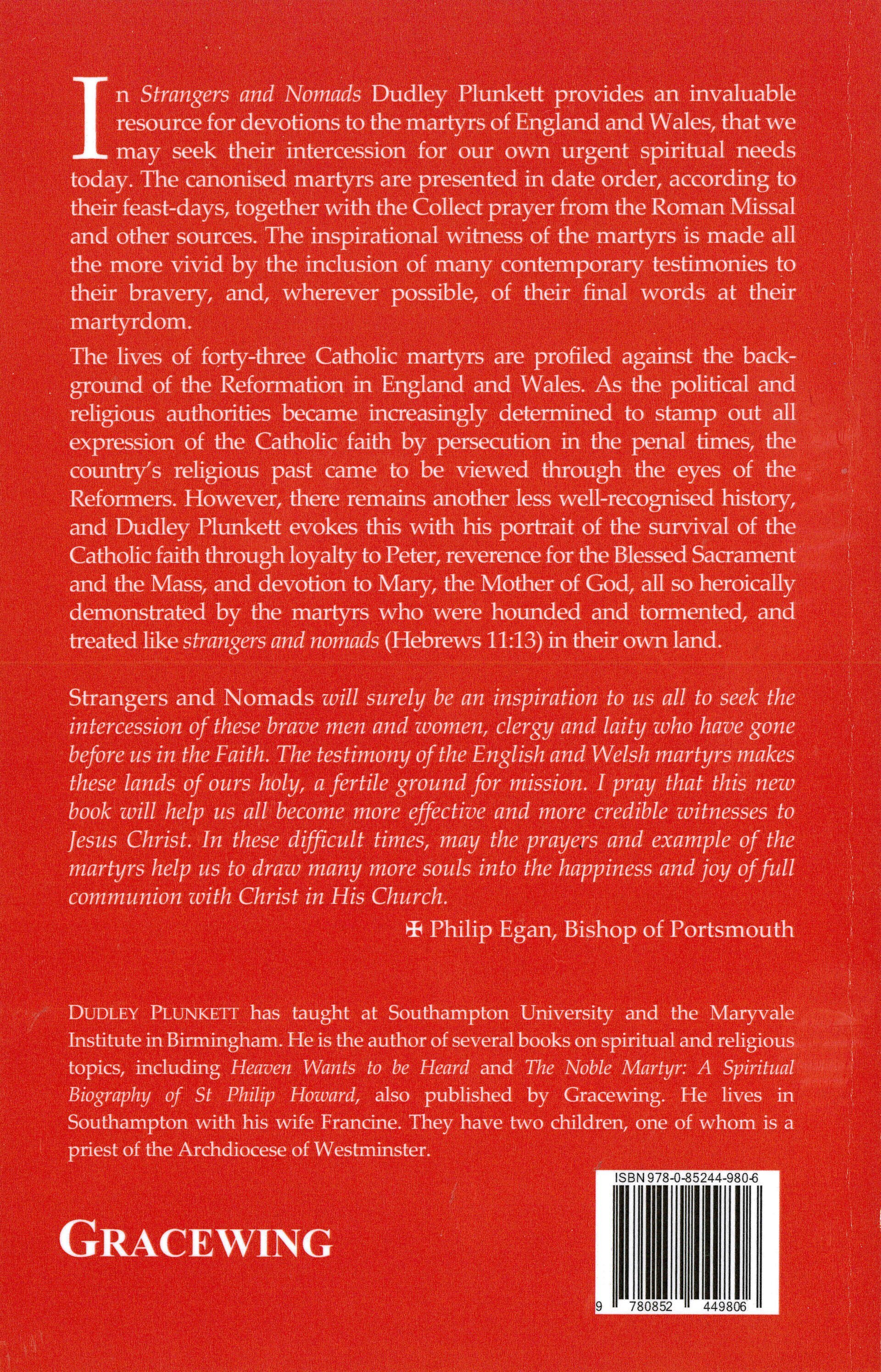 Strangers and Nomads: Catholic Martyrs of England and Wales