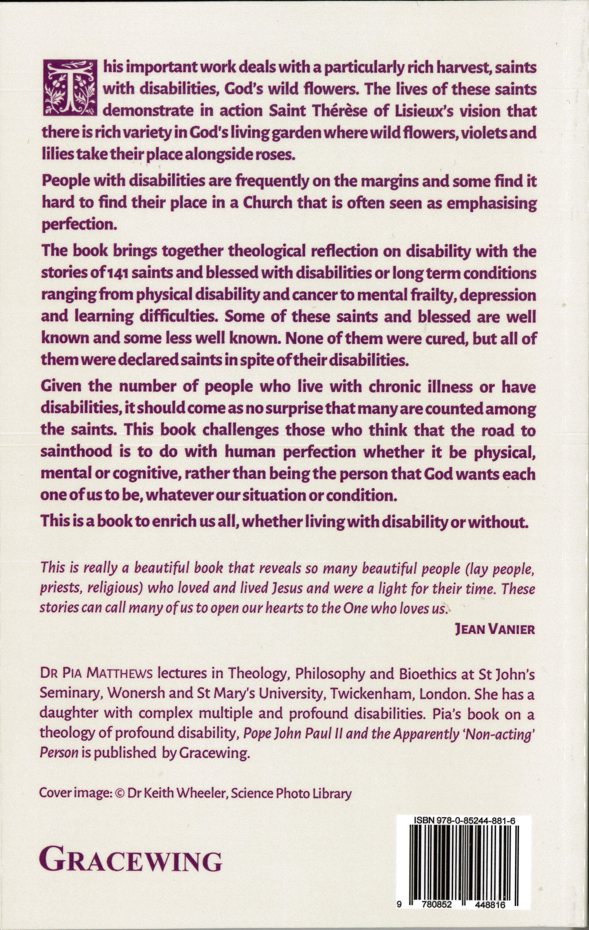 God’s Wild Flowers: Saints with Disabilities