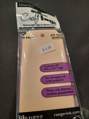Craft Tags small size 5 manilla