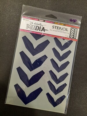 Dina Wakley Large fractured chevrons stencil