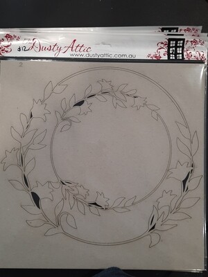 Chipboard Dusty Attic Floral Frame 2 12x12