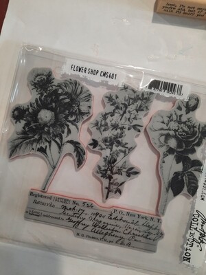 Tim Holtz Flower Shop Stamp cms401