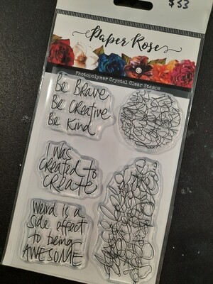 Nats arty Scribbles 4x6"stamp set