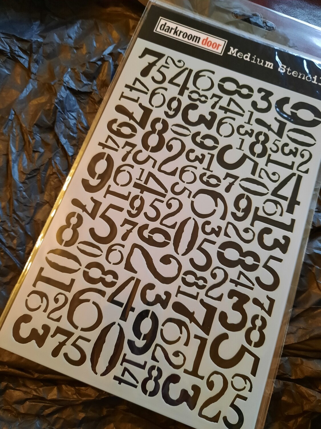 Darkroom Door Number Jumble Stencil