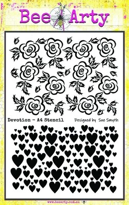 Bee arty Devotion Stencil