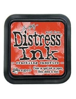 Distress ink pad 3x3 Crackling Campfire 
