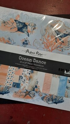 Paper Rose Ocean Dance 12x12 collection