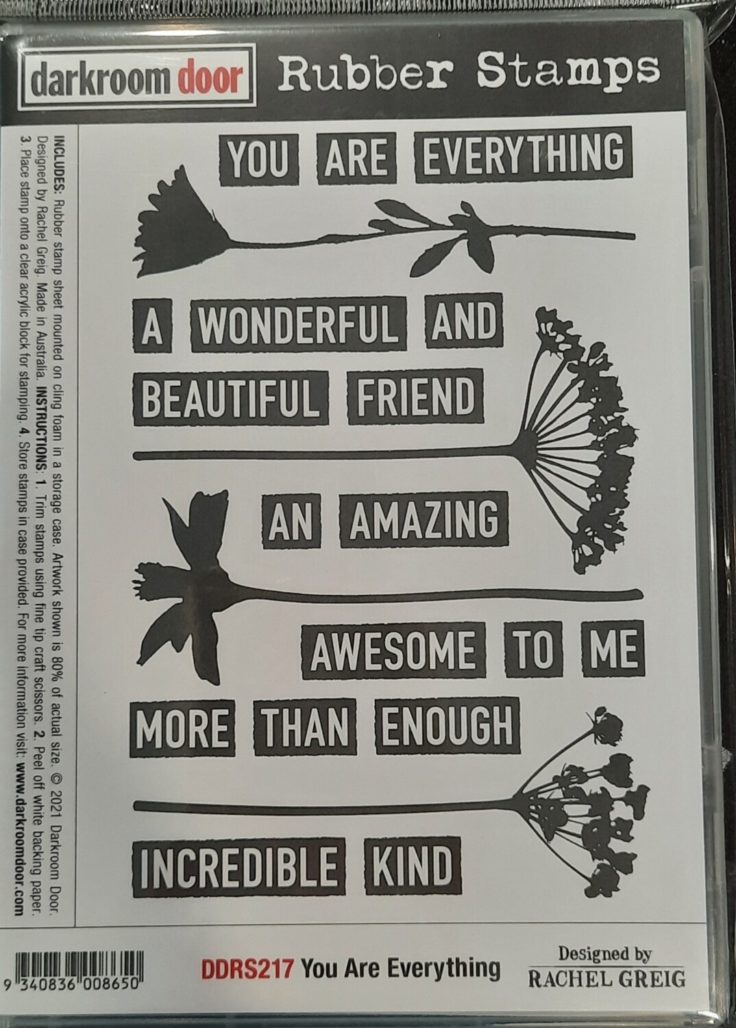 Darkroom Door You are everything stamp