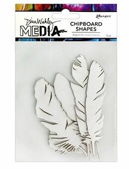 Dina Wakley Chipboard Feathers  