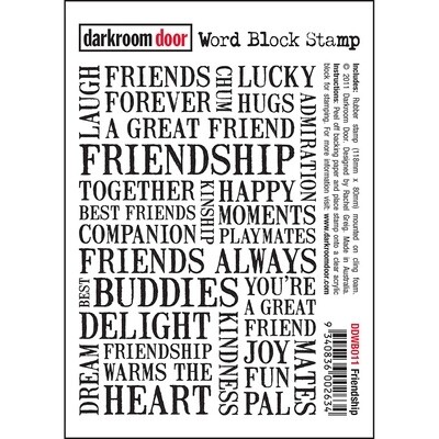 Friendship Word block stamp