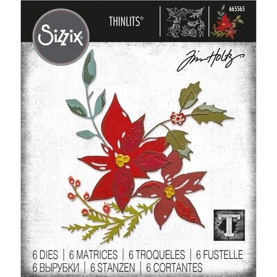 Sizzix Thinlits Dies By Tim Holtz 6/Pkg Festive Bouquet