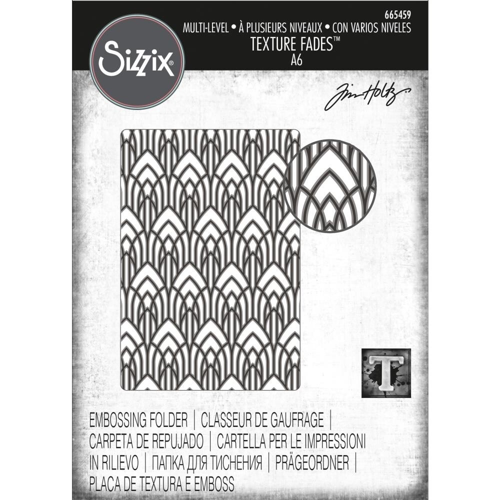 Sizzix Multi-Level Texture Fades Embossing Folder By Tim Holtz
Arched 