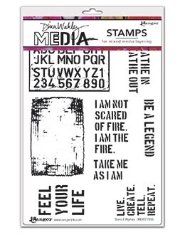 Dina Wakley stamp Stencil Alpha 