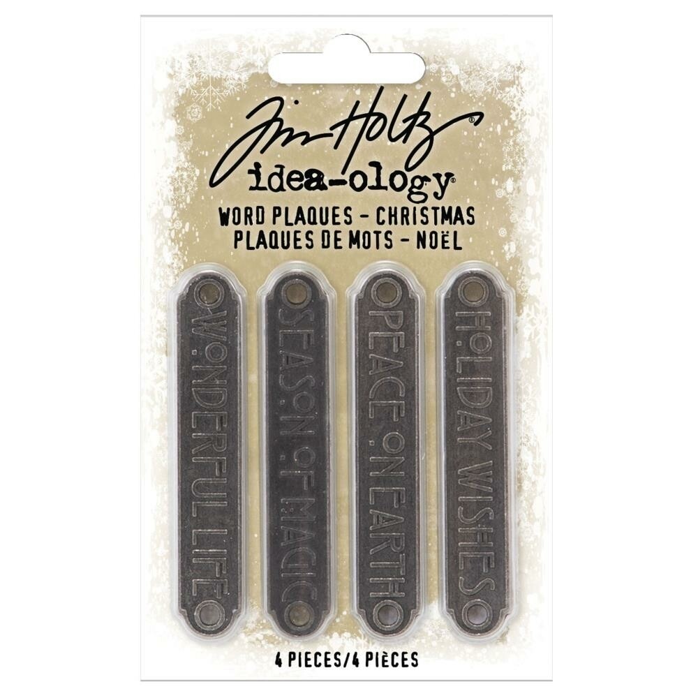 Idea-Ology Metal Word Plaques 4/Pkg  Christmas 2021