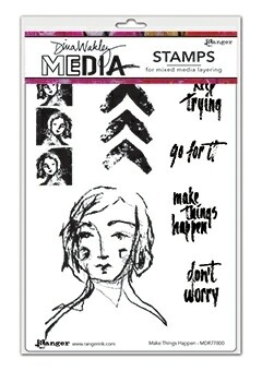 Dina Wakley stamp Make Things Happen