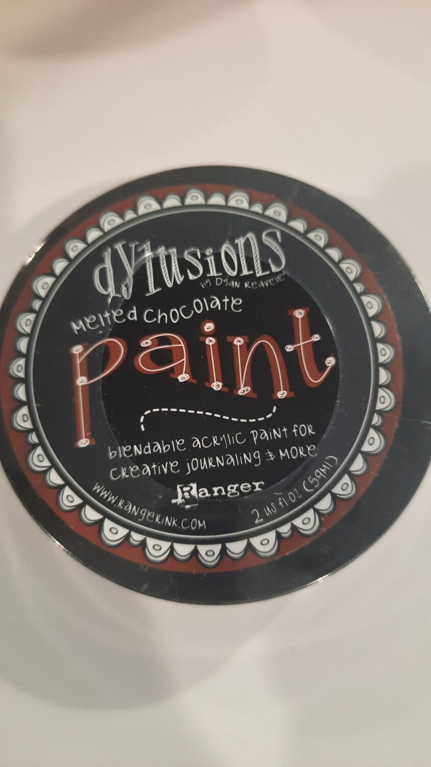Dylusions Melted Chocolate Paint pot 2oz