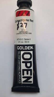 Golden Open Acrylics quinacridone red 2oz