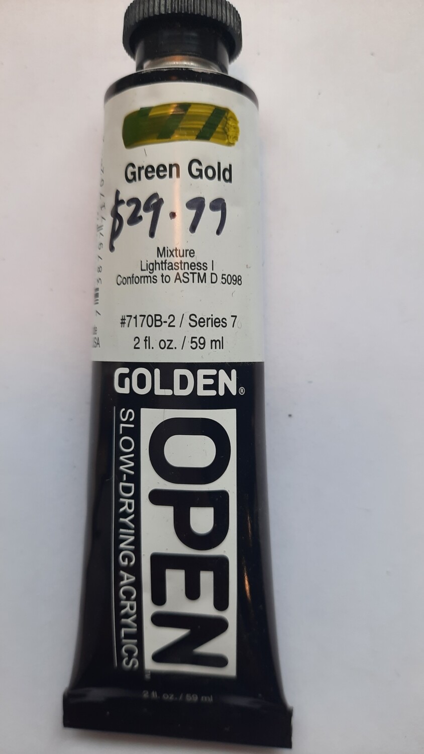 Golden Open Acrylics Green Gold 2oz
