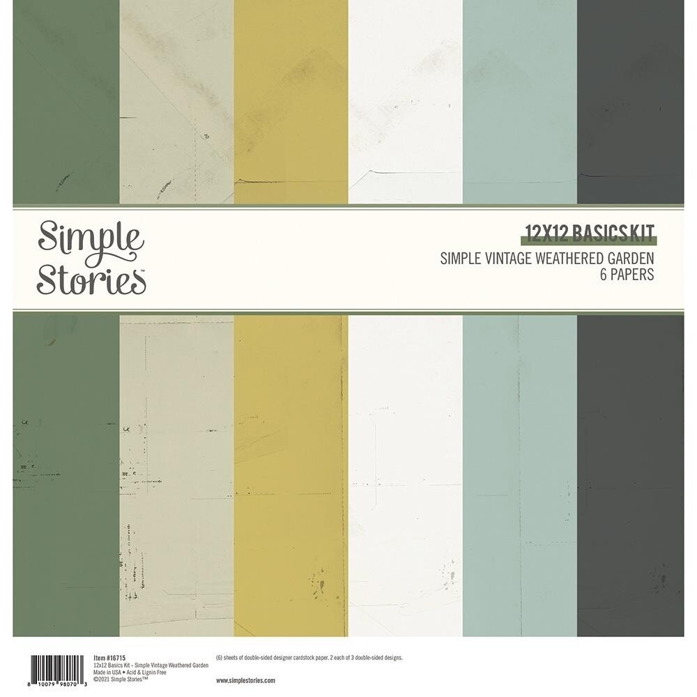 Simple Vintage Weathered Garden paper pack