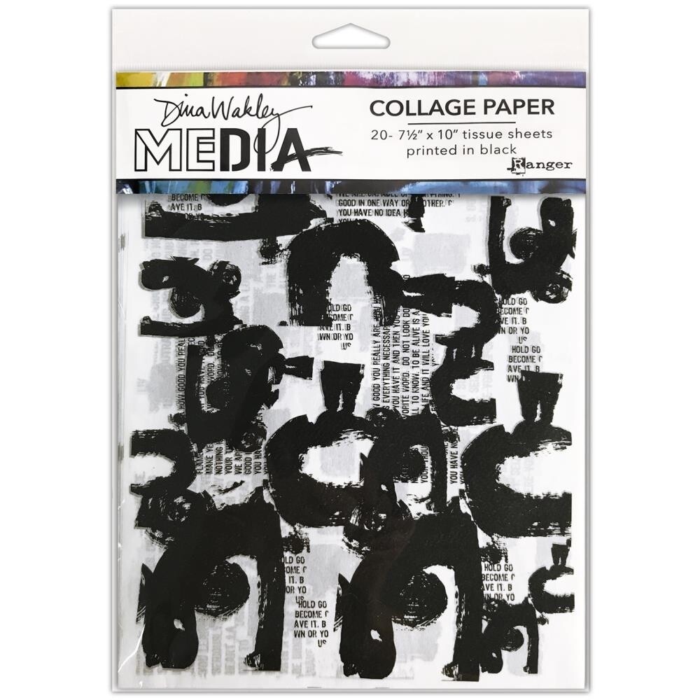 Dina Wakley Media Collage Tissue Paper 7.5"X10" 20/Pkg  Painted Marks   