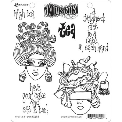 Dylusions Stamp High Tea 