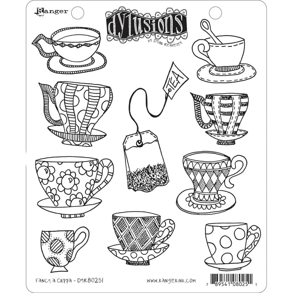 Dylusions Stamp Fancy a Cuppa 